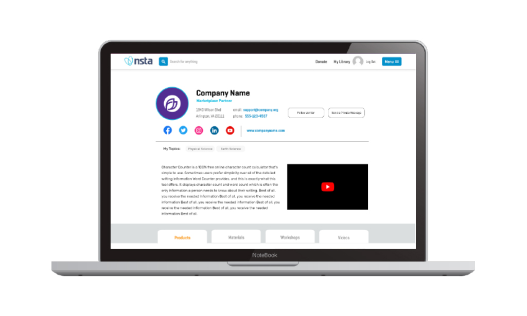 Marketplace Partner resource page
