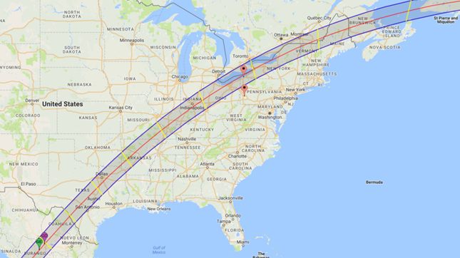 east coast eclipse viewing map