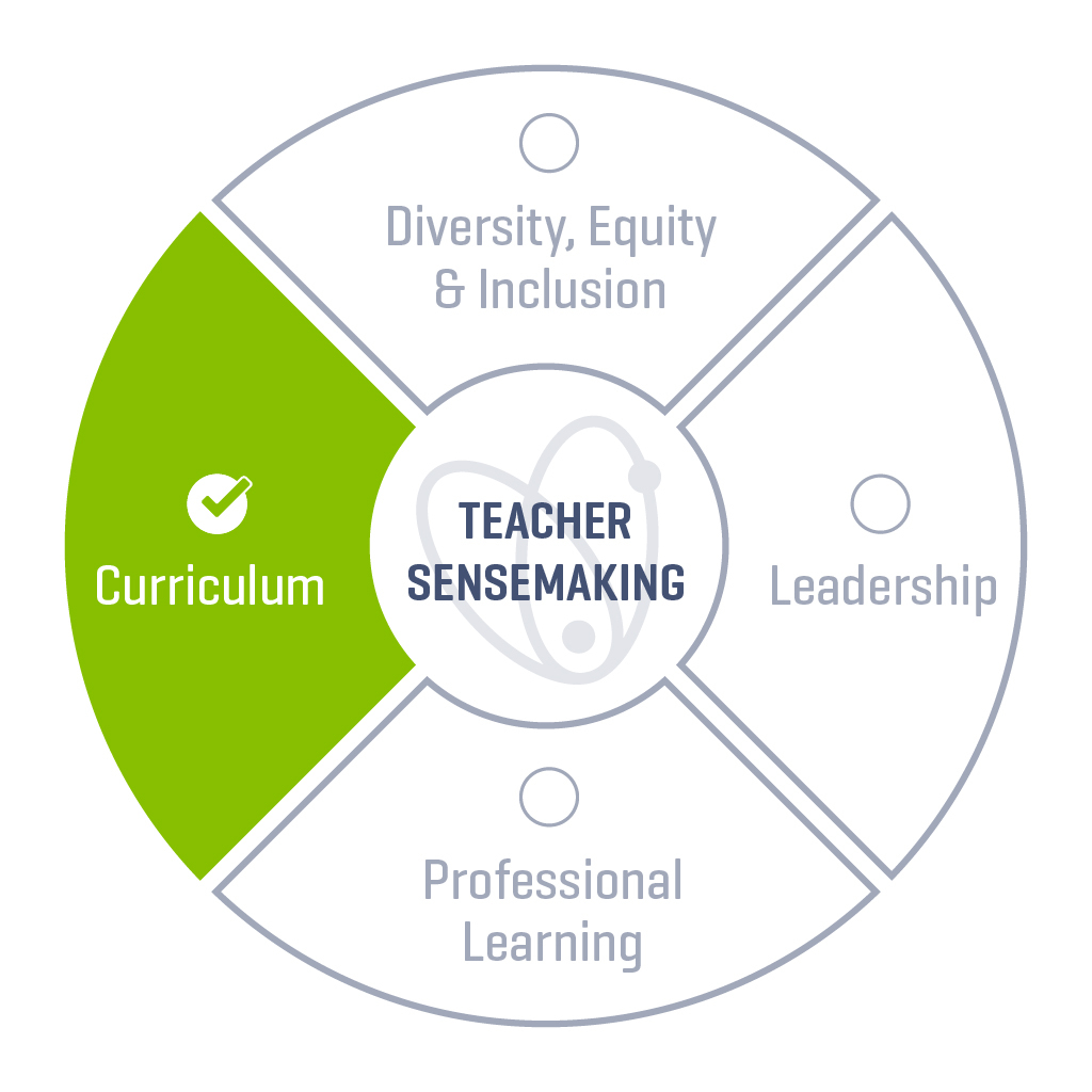Teacher Sensemaking Chart, highlight on curriculum