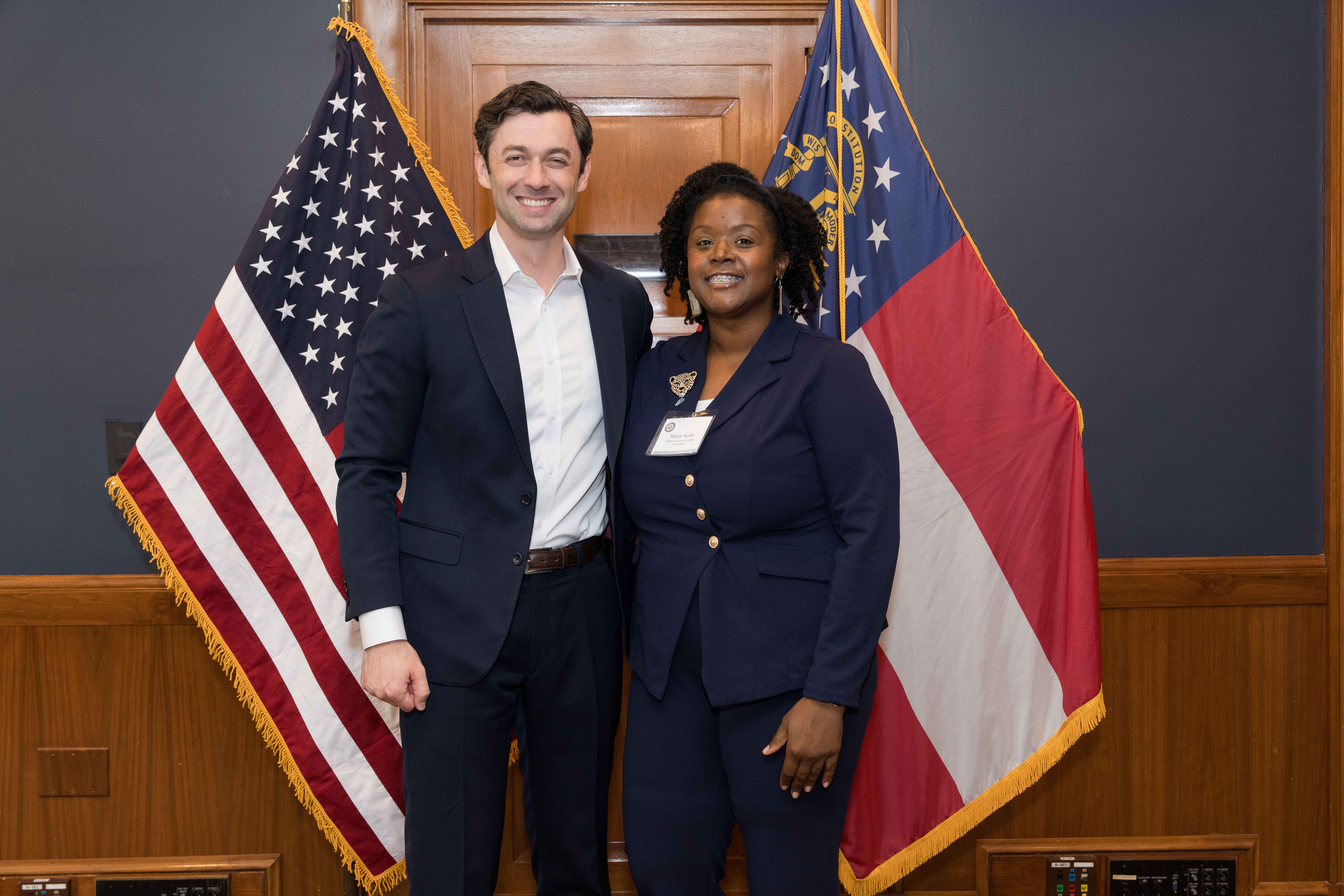 Tiffany Scott with Congressman Jon Ossoff
