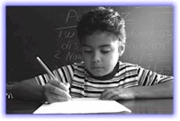 boy at his desk