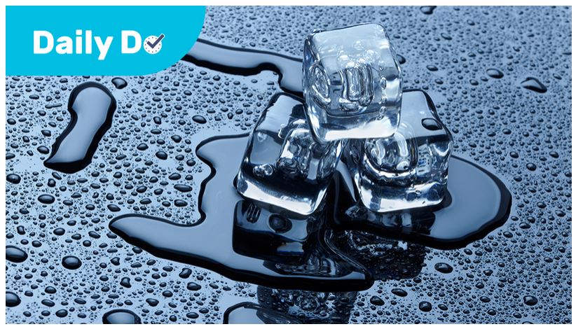 Melting ice cubes