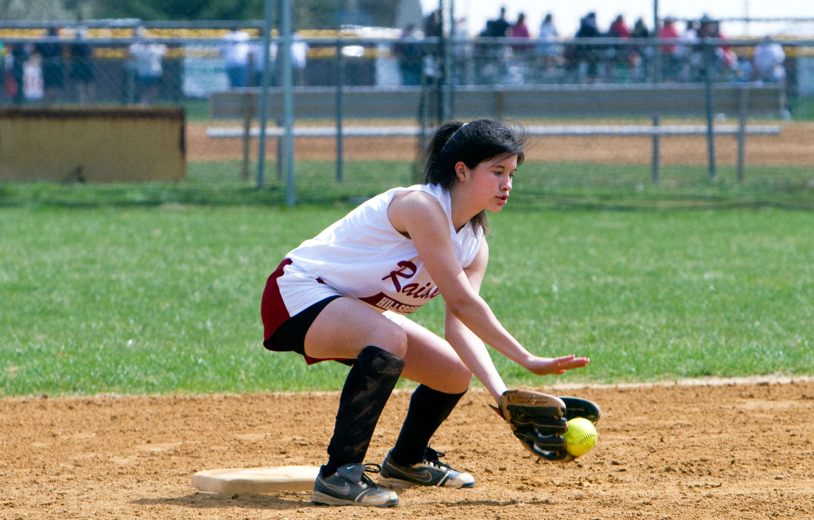 Girl Catching Softball