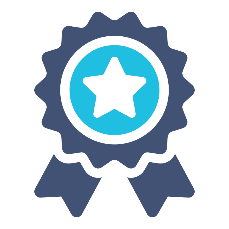 Ribbon with Star Icon
