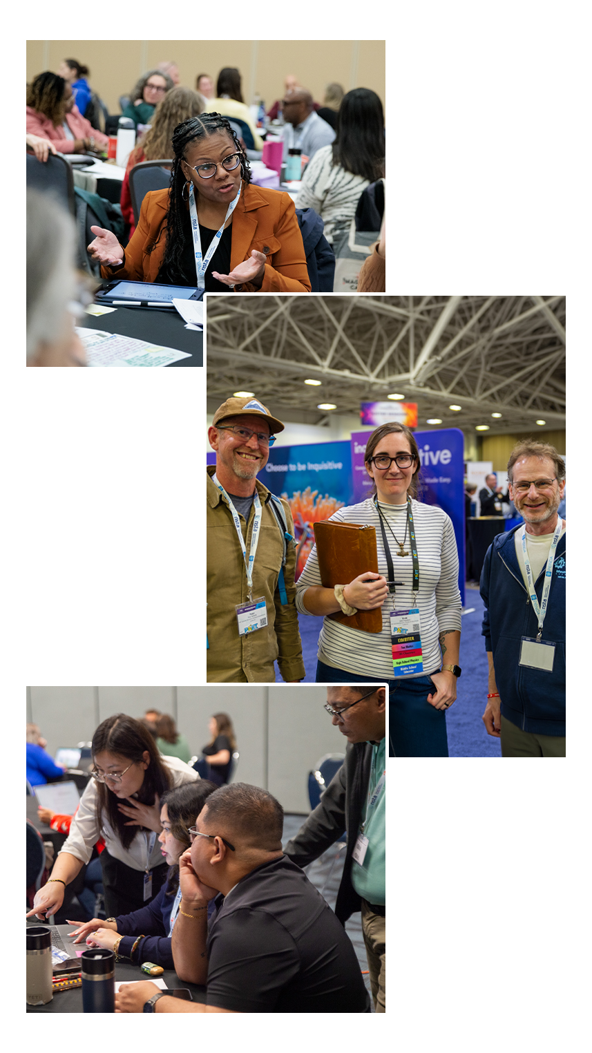 teachers and leaders at an NSTA conference