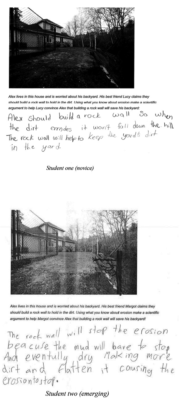 Figure 2 Student work demonstrating the ability to make a claim, supported with justification. 