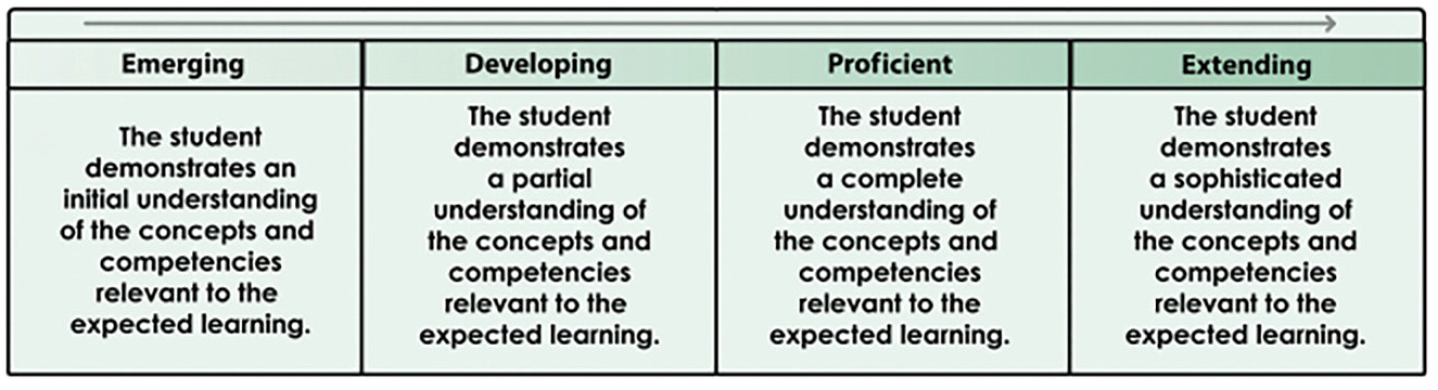 Figure 1 Increasing levels of proficiency.