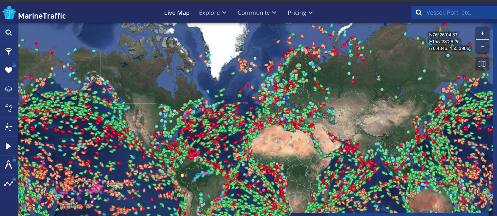 Figure 1 Movement of people and goods across the sea. 