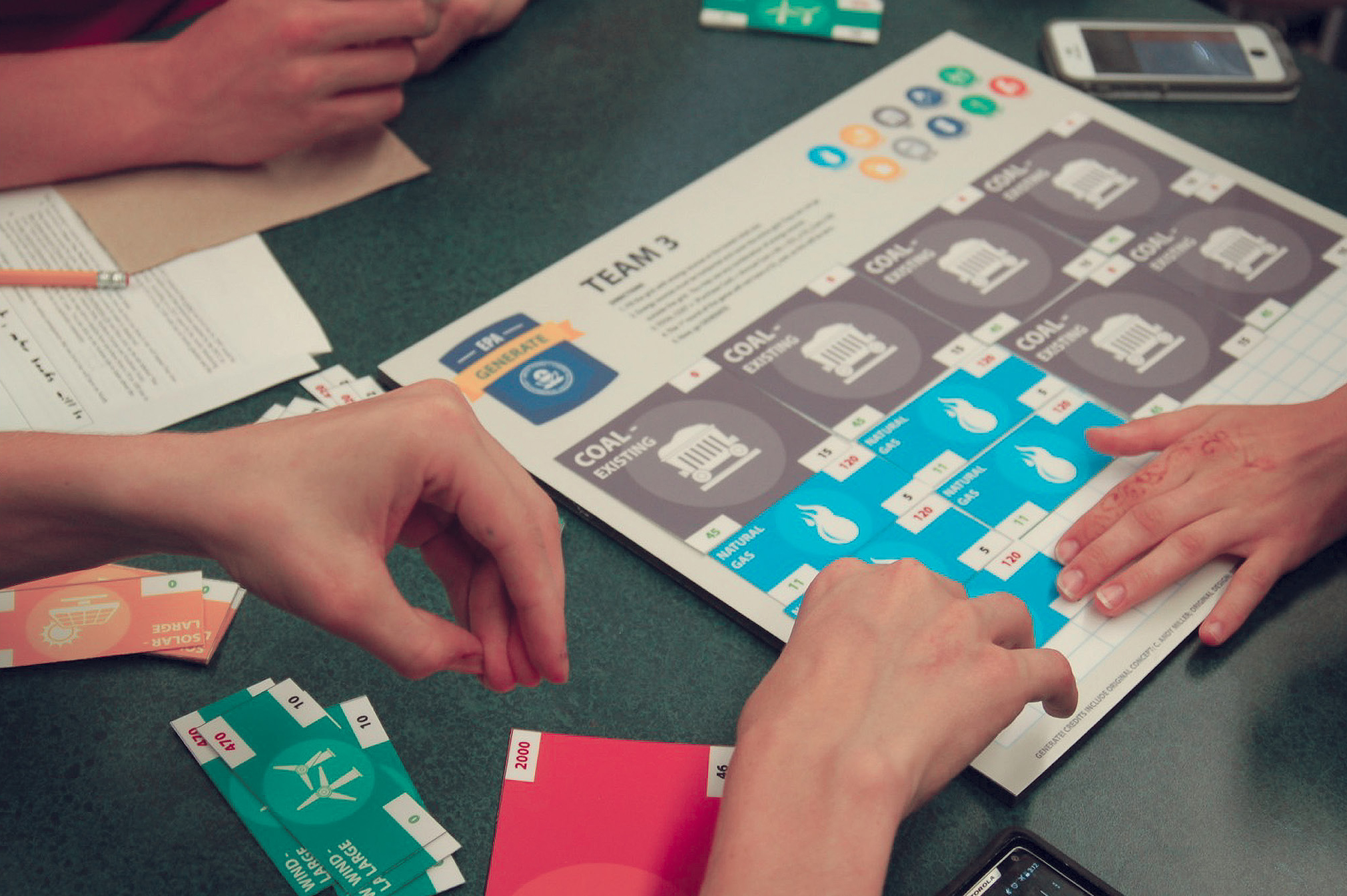 Figure 1 A student team builds a fossil fuel–intensive grid.