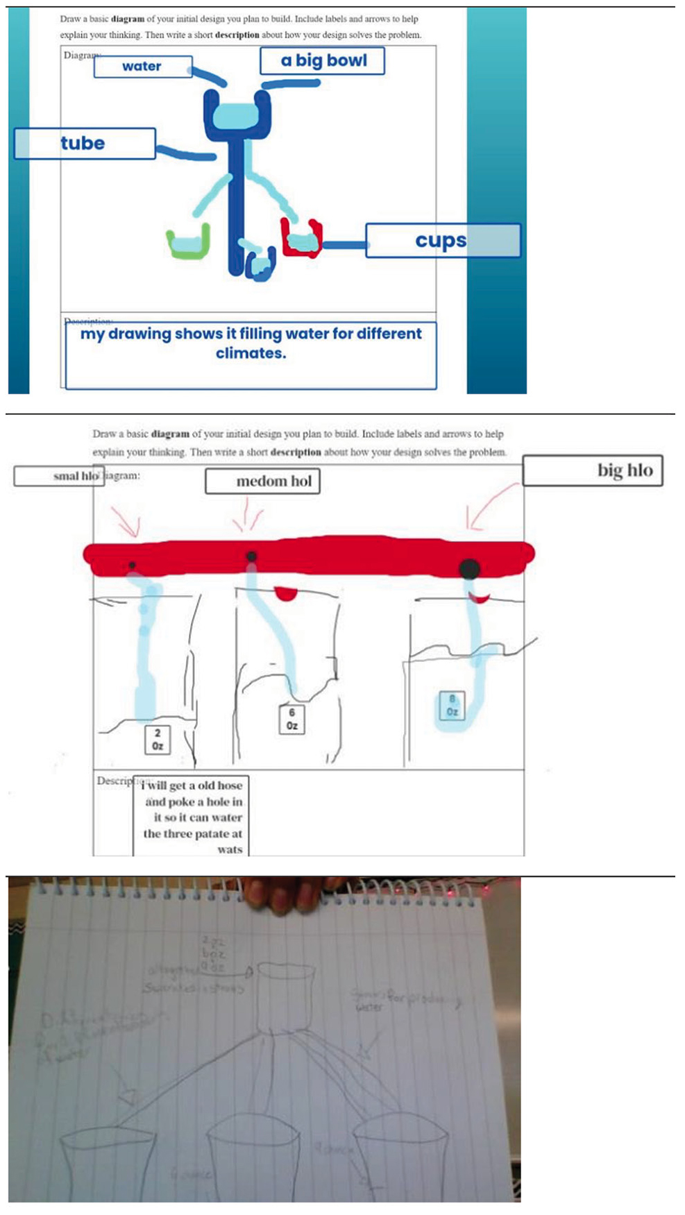 Figure 3 Students’ digital work examples.