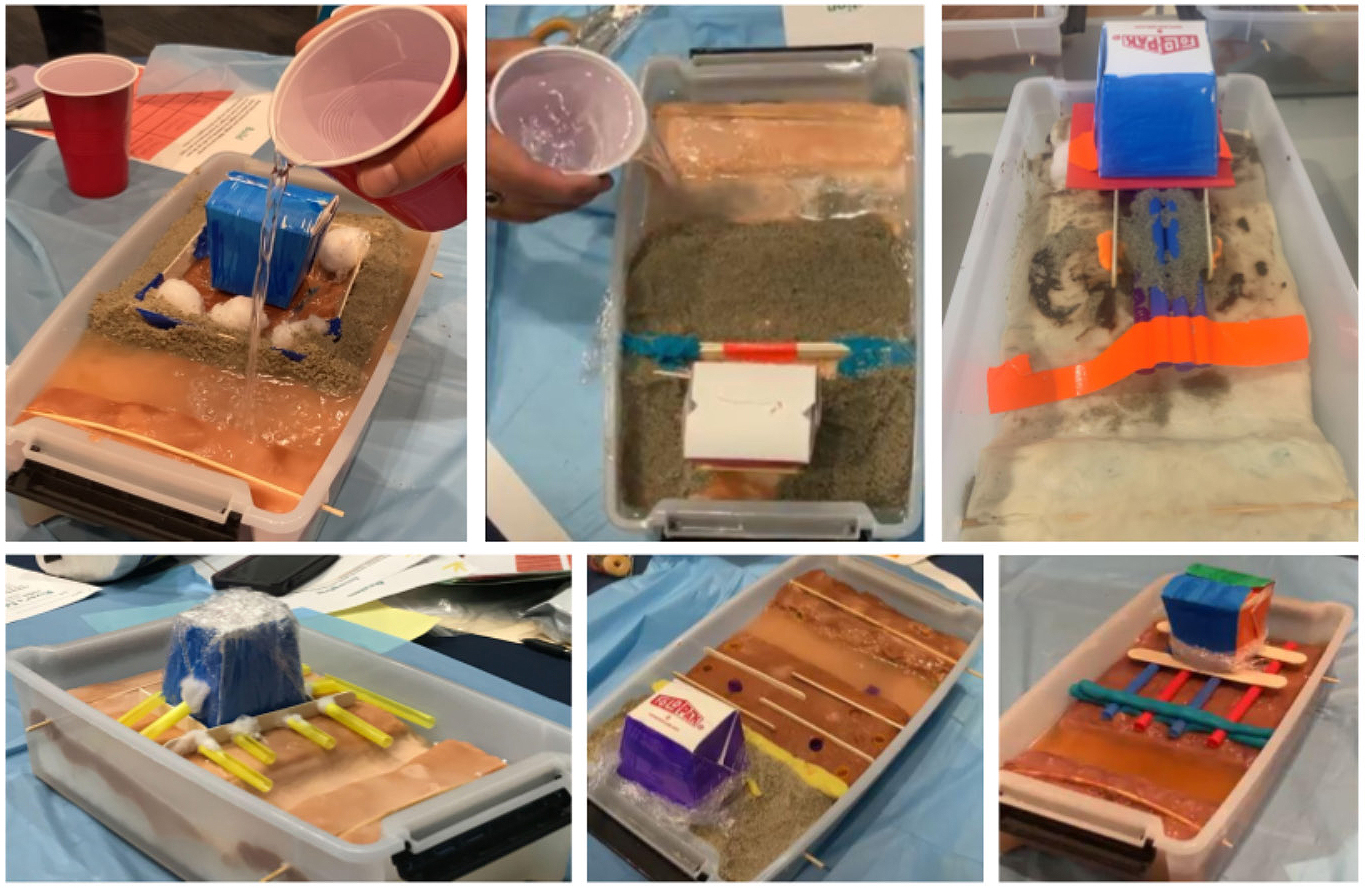 Figure 3 Examples of students’ flooding mitigation solutions.