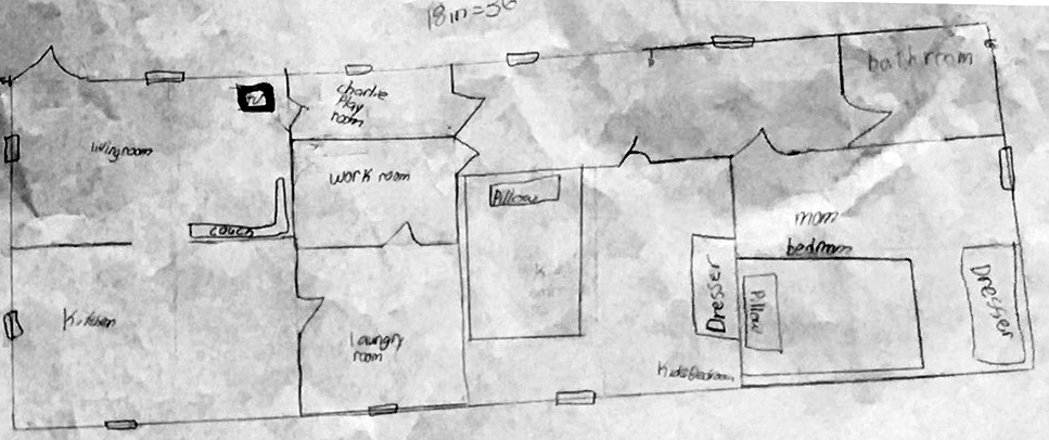 Figure 3 Student scaled drawing of a tiny house