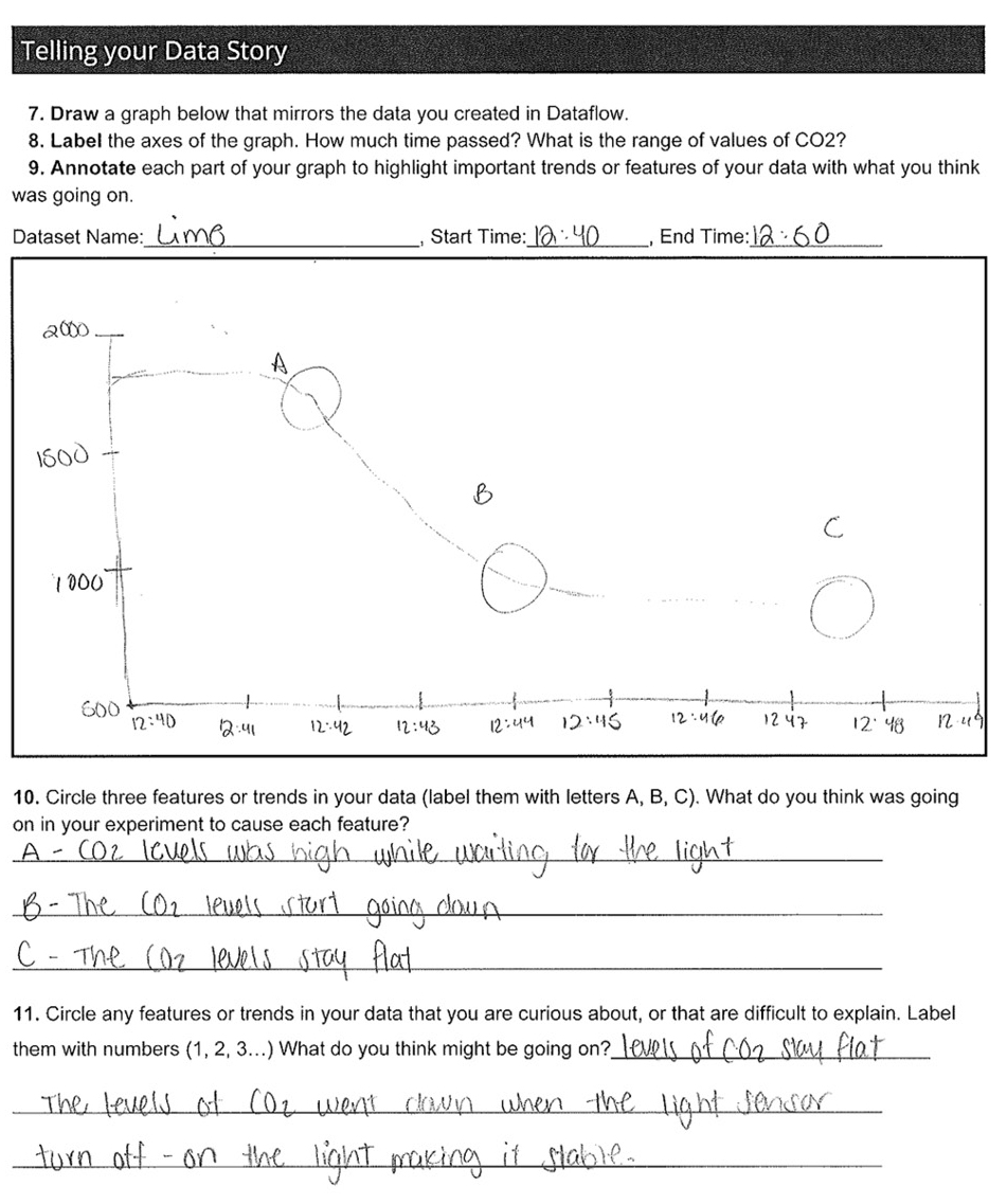 Figure 4 Student worksheet.