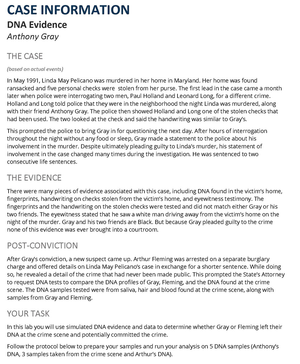 Figure 3  Sample case study.