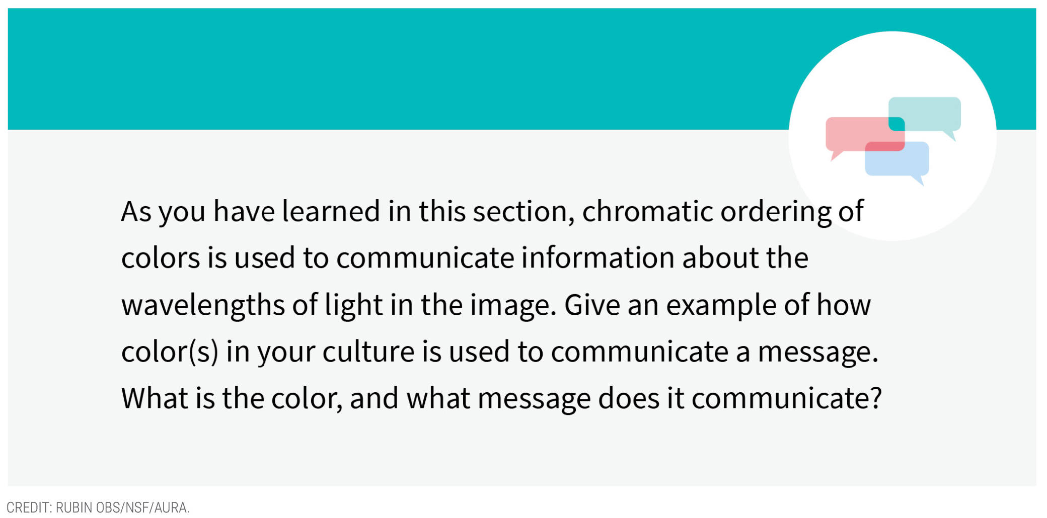 Figure 7 Diversity, equity, and inclusion question from Coloring the Universe. 