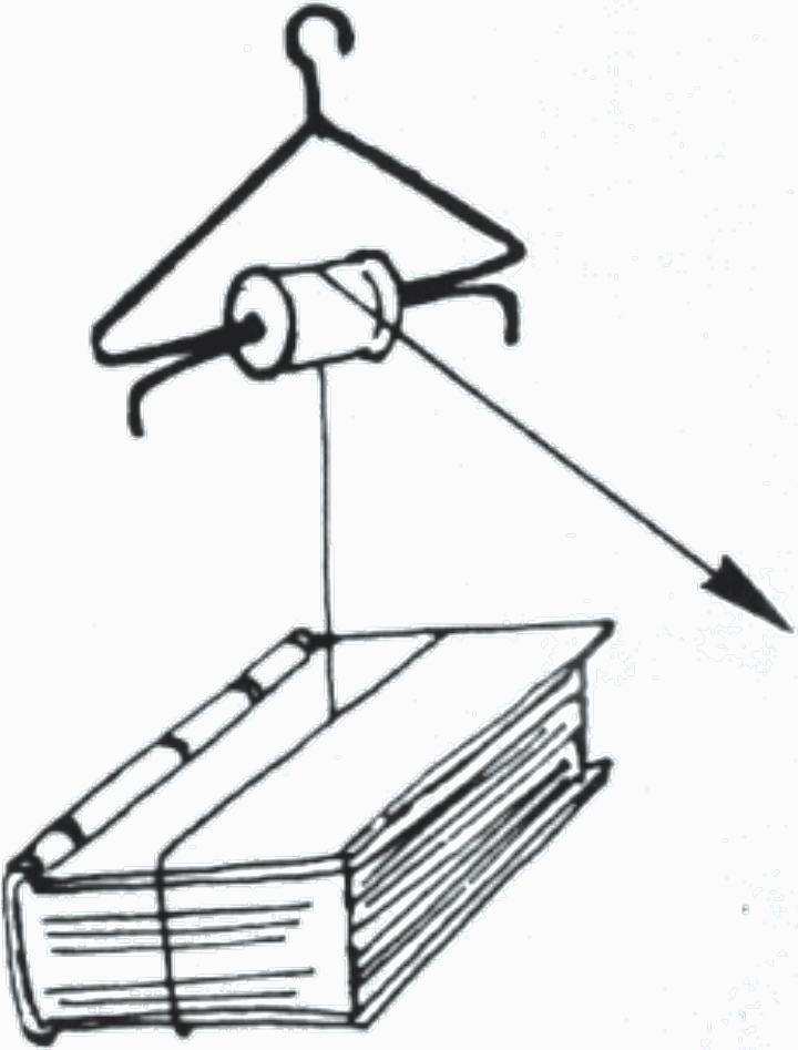 Homemade pulley system.