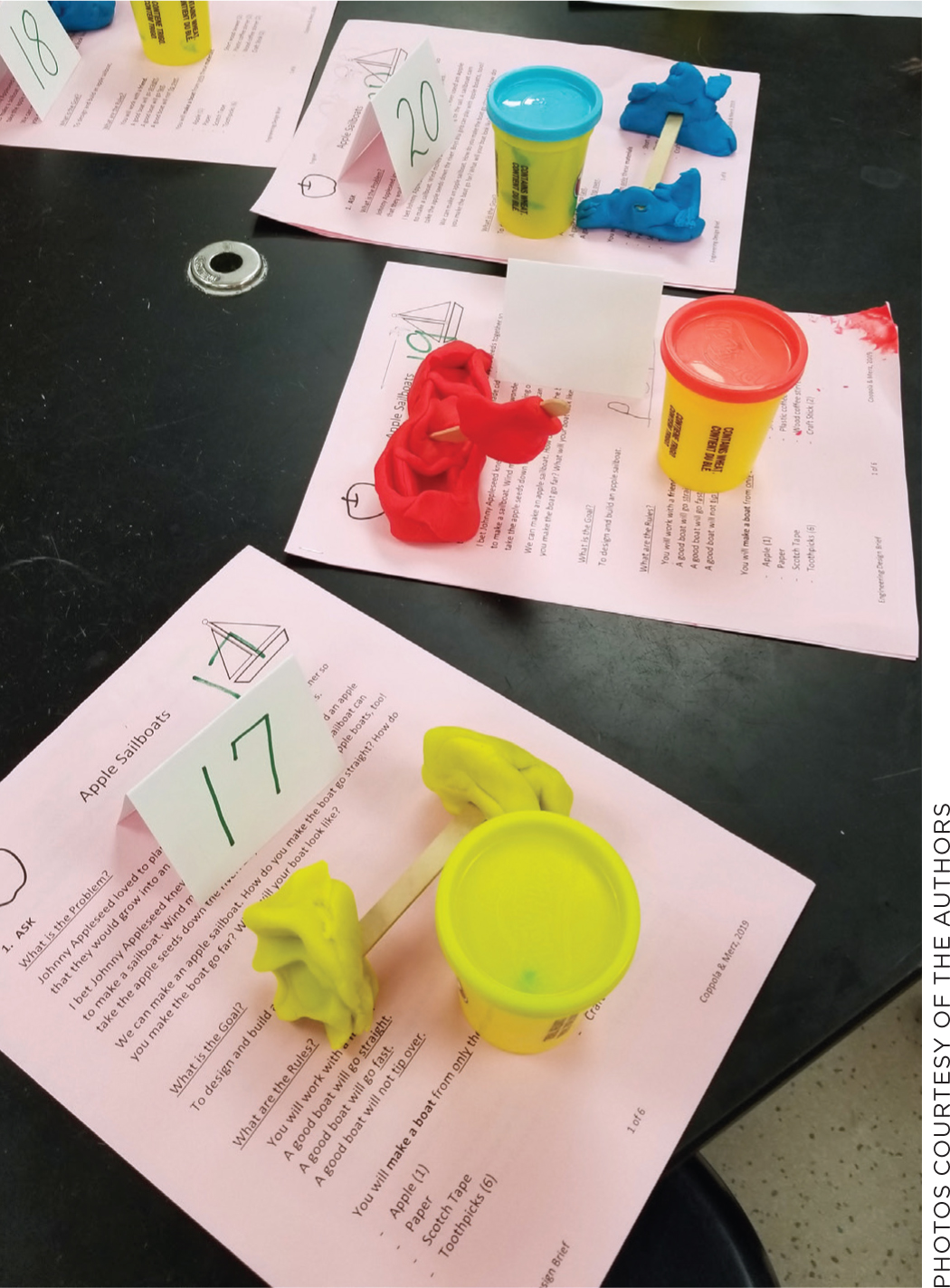 Working with play dough first allows students to create multiple designs.
