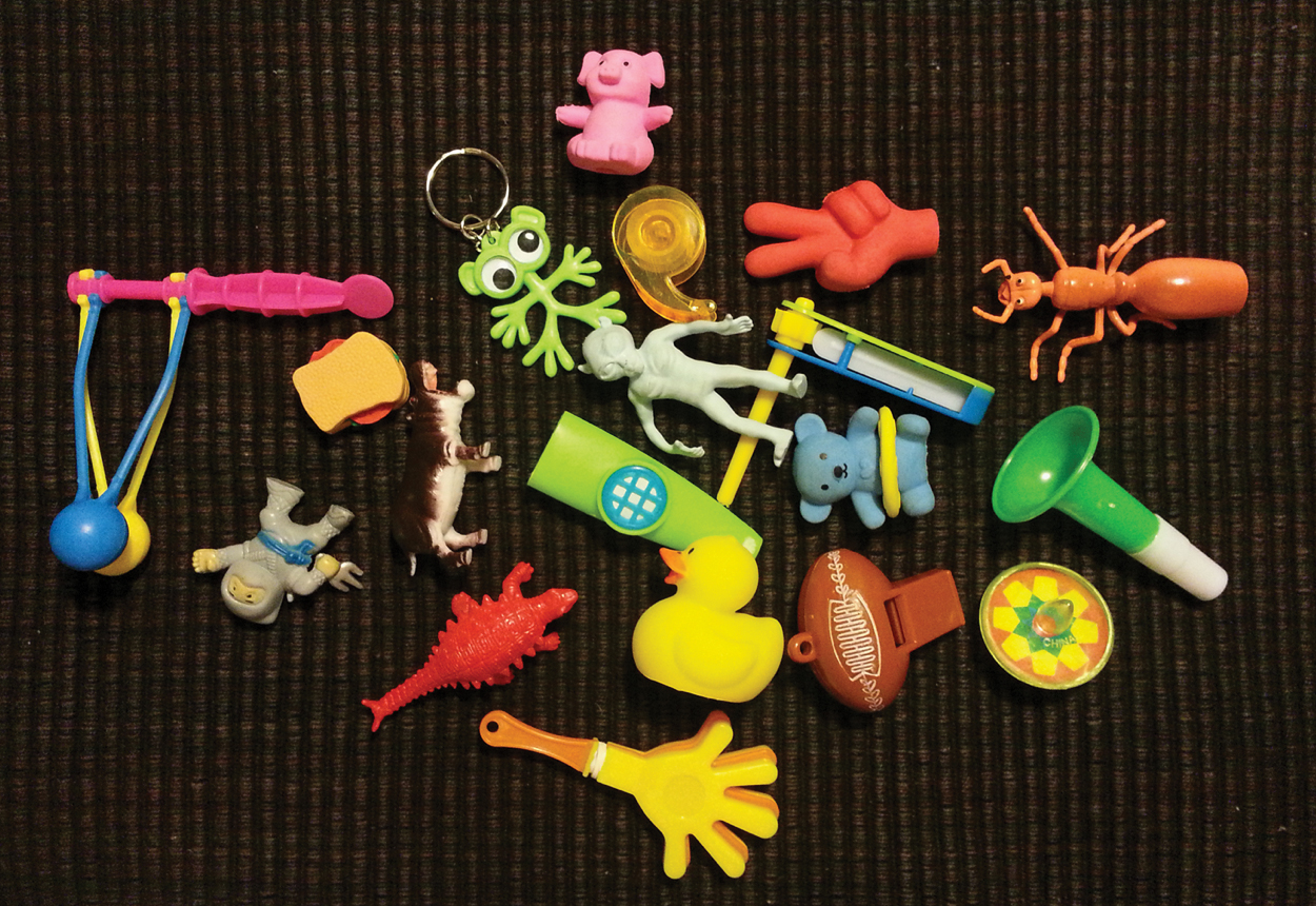 Examples of objects collected for the activity “Speed Drawing with Toys.”
