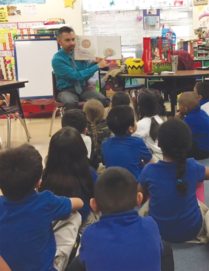 A read-aloud captures students’ attention.