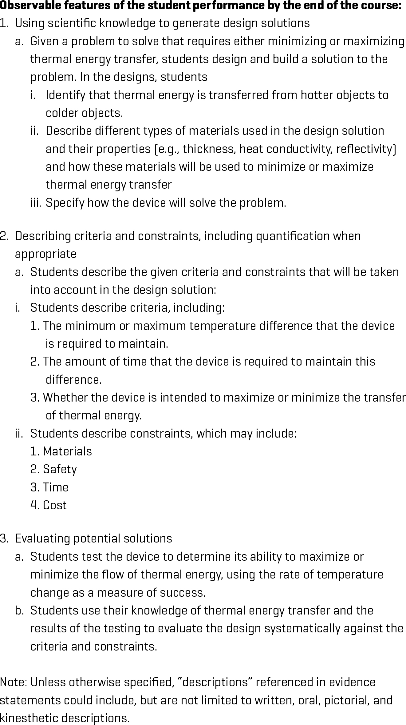 Next Generation Science Standards Evidence Statement, Standard MS-PS3-3 (<a class="bibr" href="#SS_33_B5">NGSS Lead States 2013</a>)