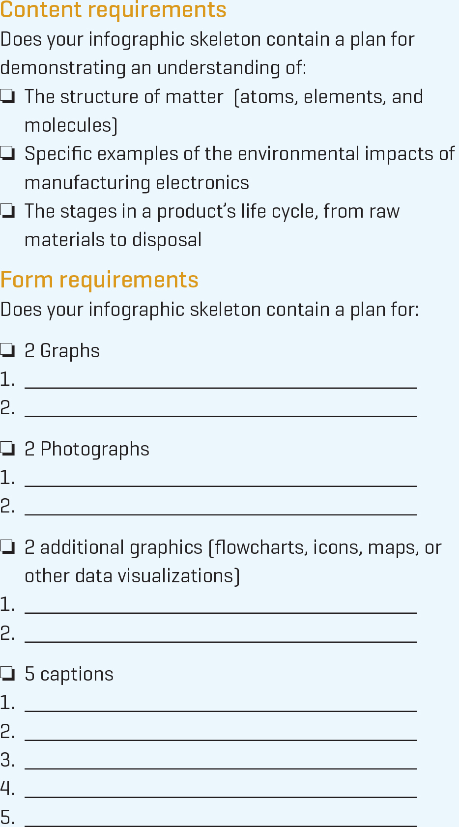 Infographic checklist