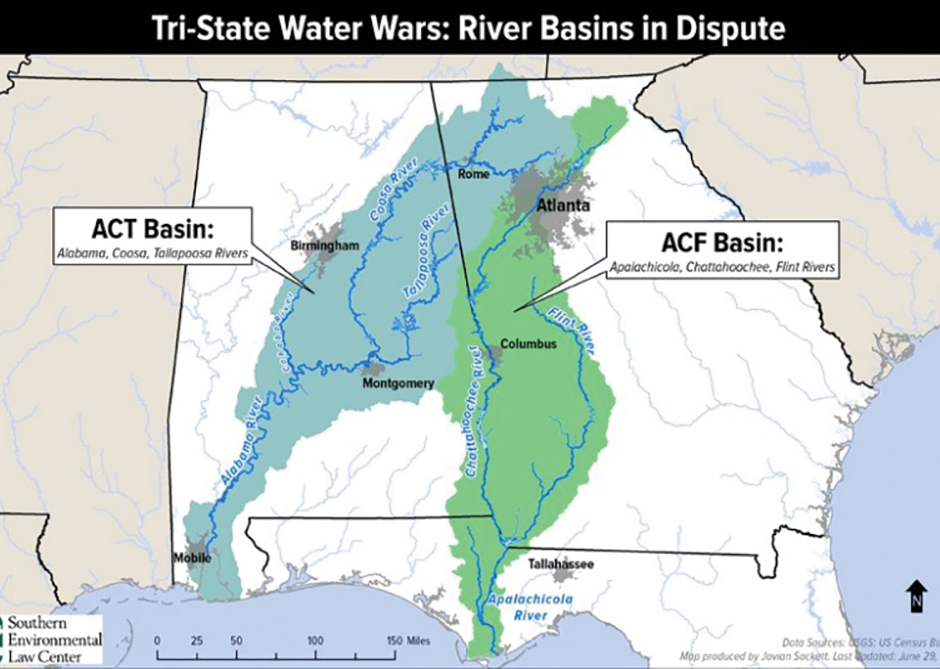 Tri-state water wars: River basins in dispute