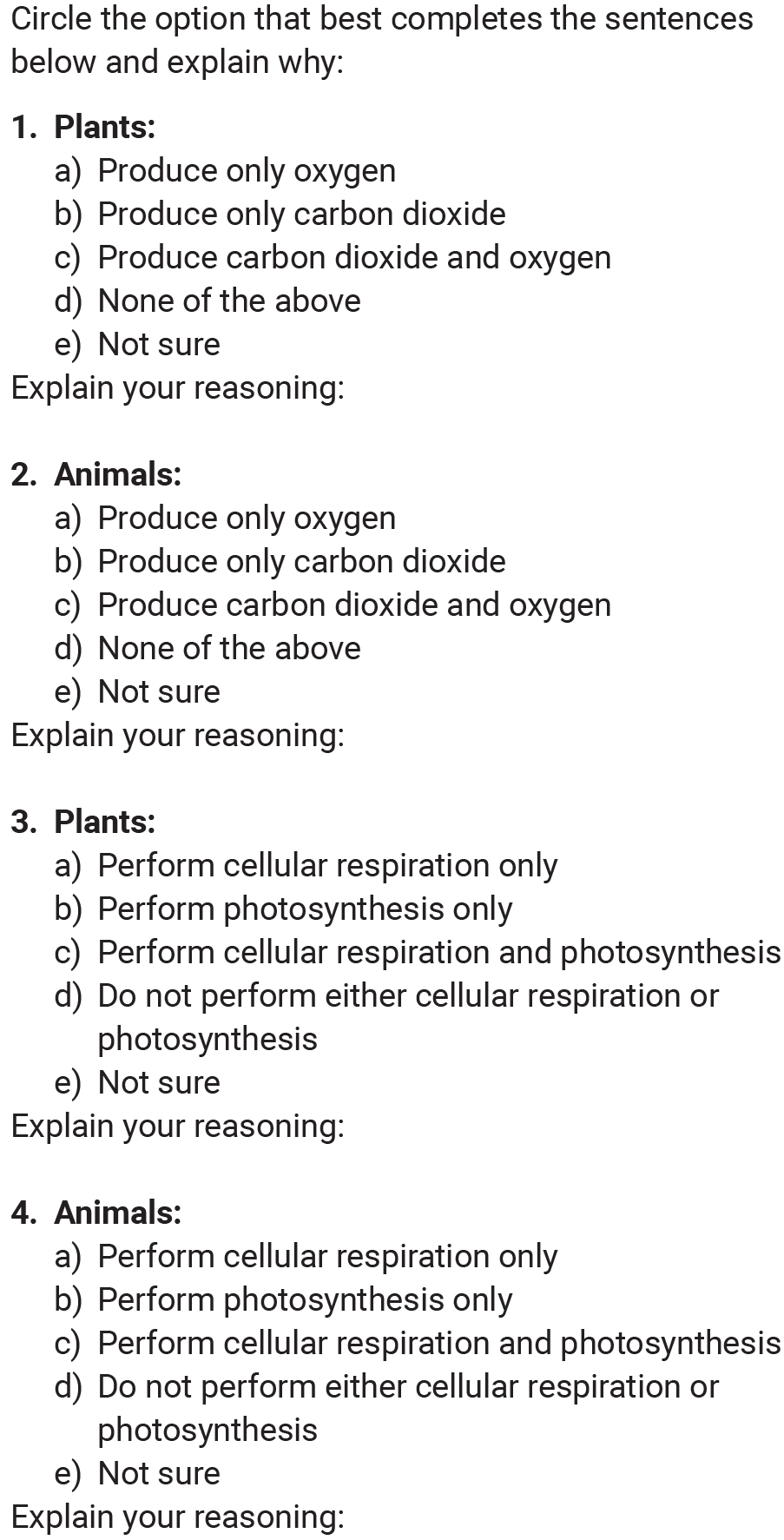 Pre/post-lesson assessment.