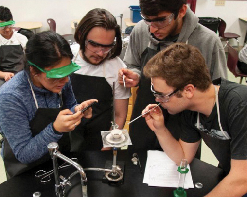 Students synthesize alloys to compare against unknown sample.