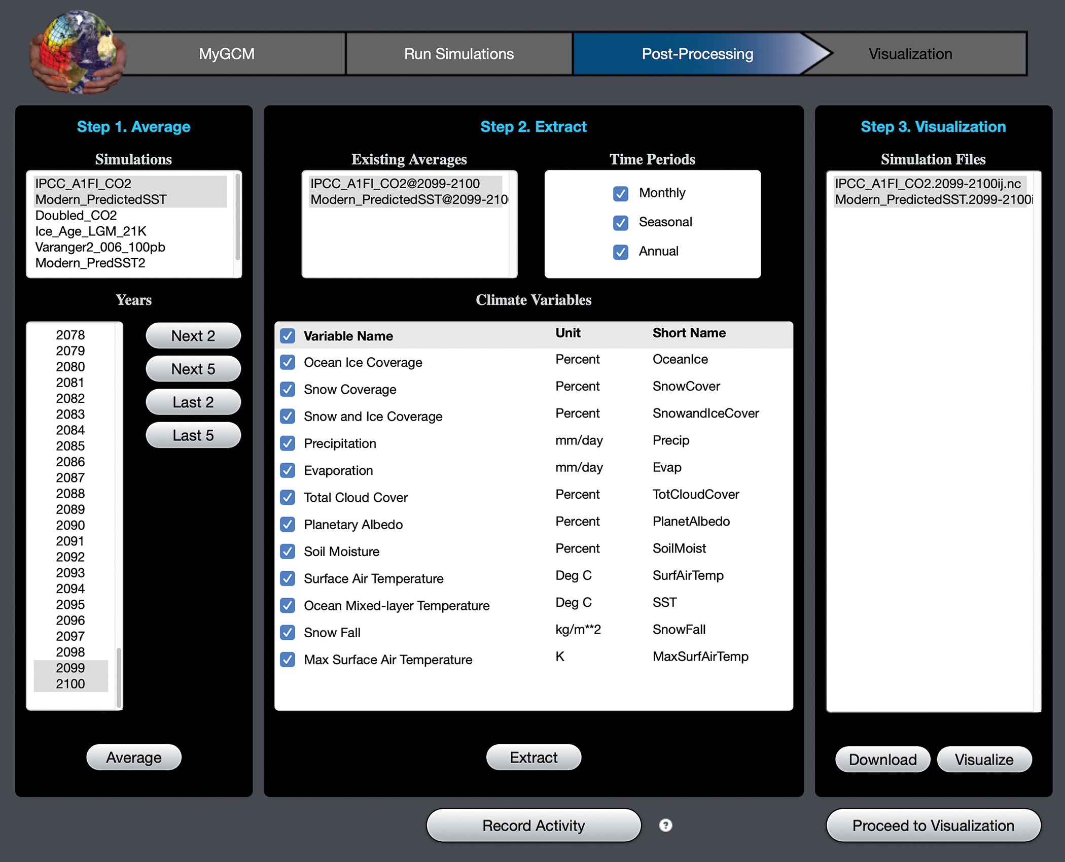 The EzGCM Post-Processing utilities.