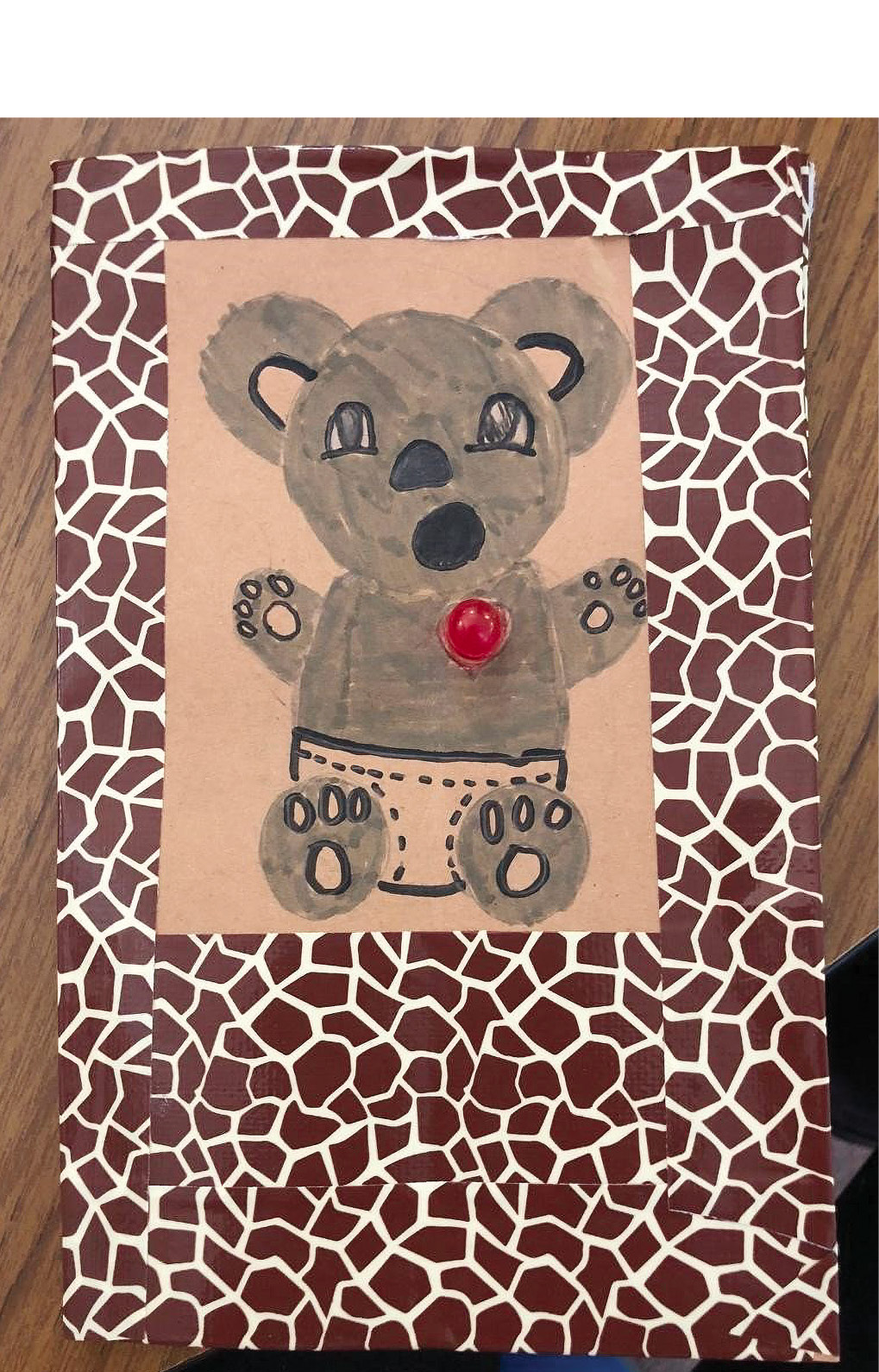 Leo’s waterproof, light-up heart koala bear card to celebrate his baby brother