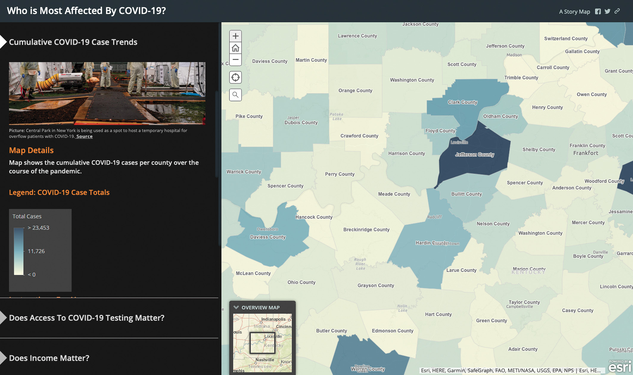 Who is Most Affected by COVID-19? StoryMap.